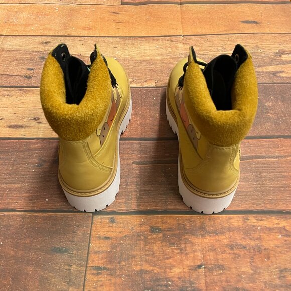 Timberland Women's Stone Street 6 Inch Waterprroof Yellow Boots - Picture 4 of 6